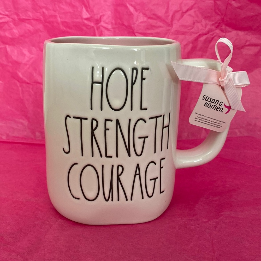 Rae Dunn HOPE STRENGTH COURAGE mug